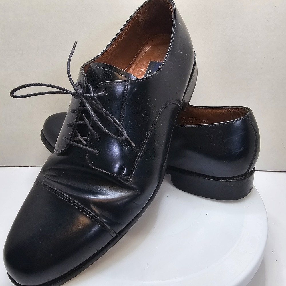 Bostonian Classic First Flex Black Leather Lace Cap Toe Oxford Shoes Size 11 M